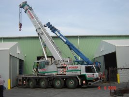 dźwigi FAUN ATF 60-4 i Liebherr LTM 1040-3